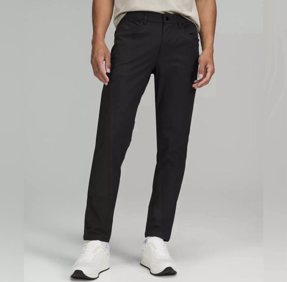 Lululemon ABC Classic Fit Pant Warpstreme Size 33 Black Inseam 30.5"